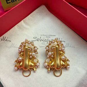 Schiaparelli Nose Shaped Earrings